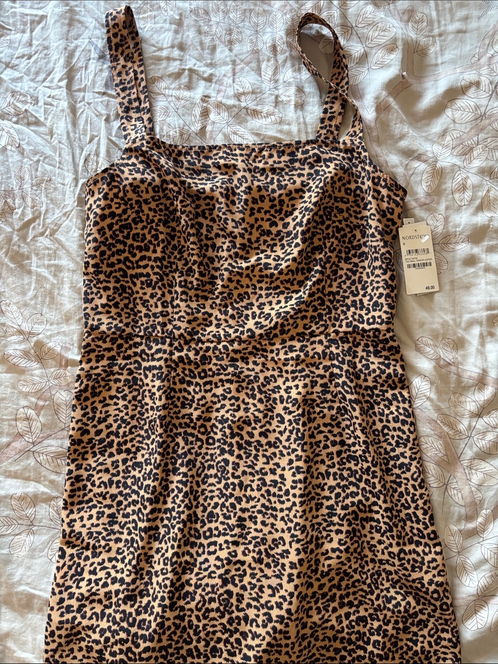 Nordstrom Leopard Print Slip Dress in Tan and Black